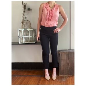 new york & co pinstripe ruffle top